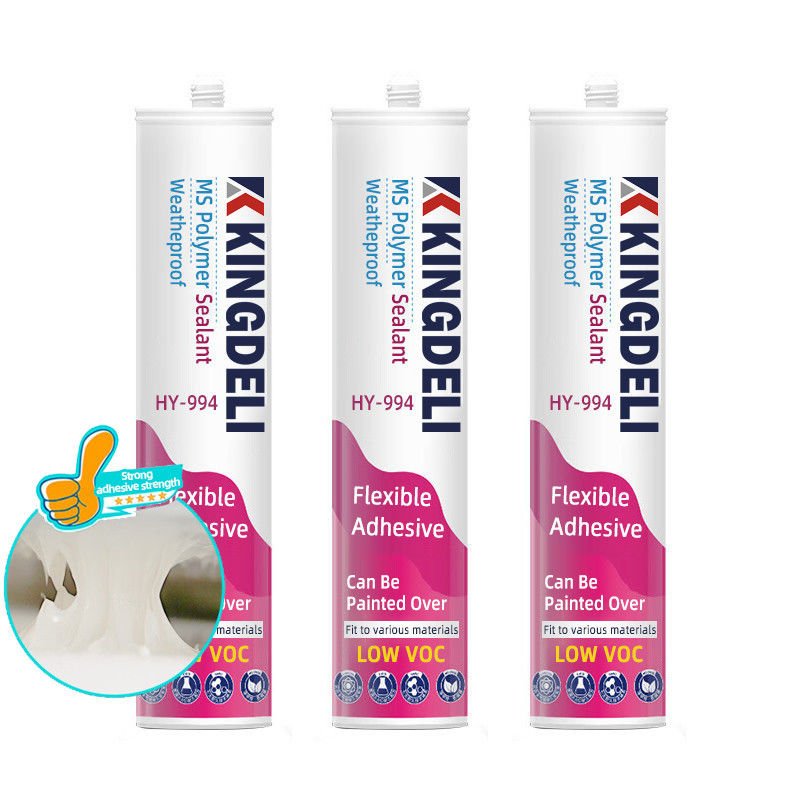 Couleur blanche adhésif à base de polymère MS, étanche à faible odeur, résistant aux intempéries