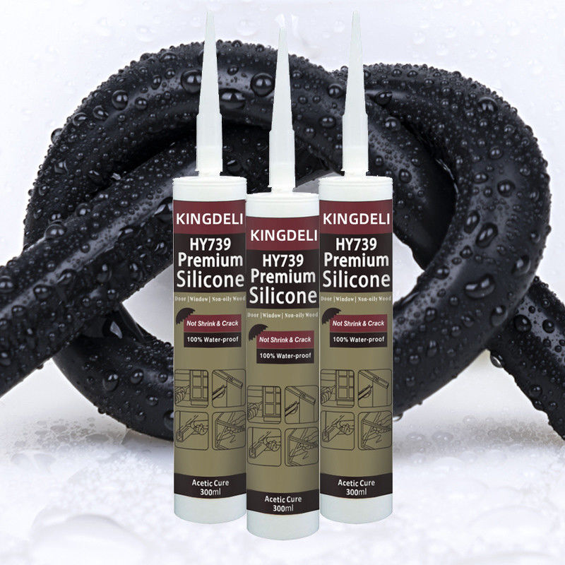 Mastic acétique de silicone de construction avec la couleur transparente noire blanche